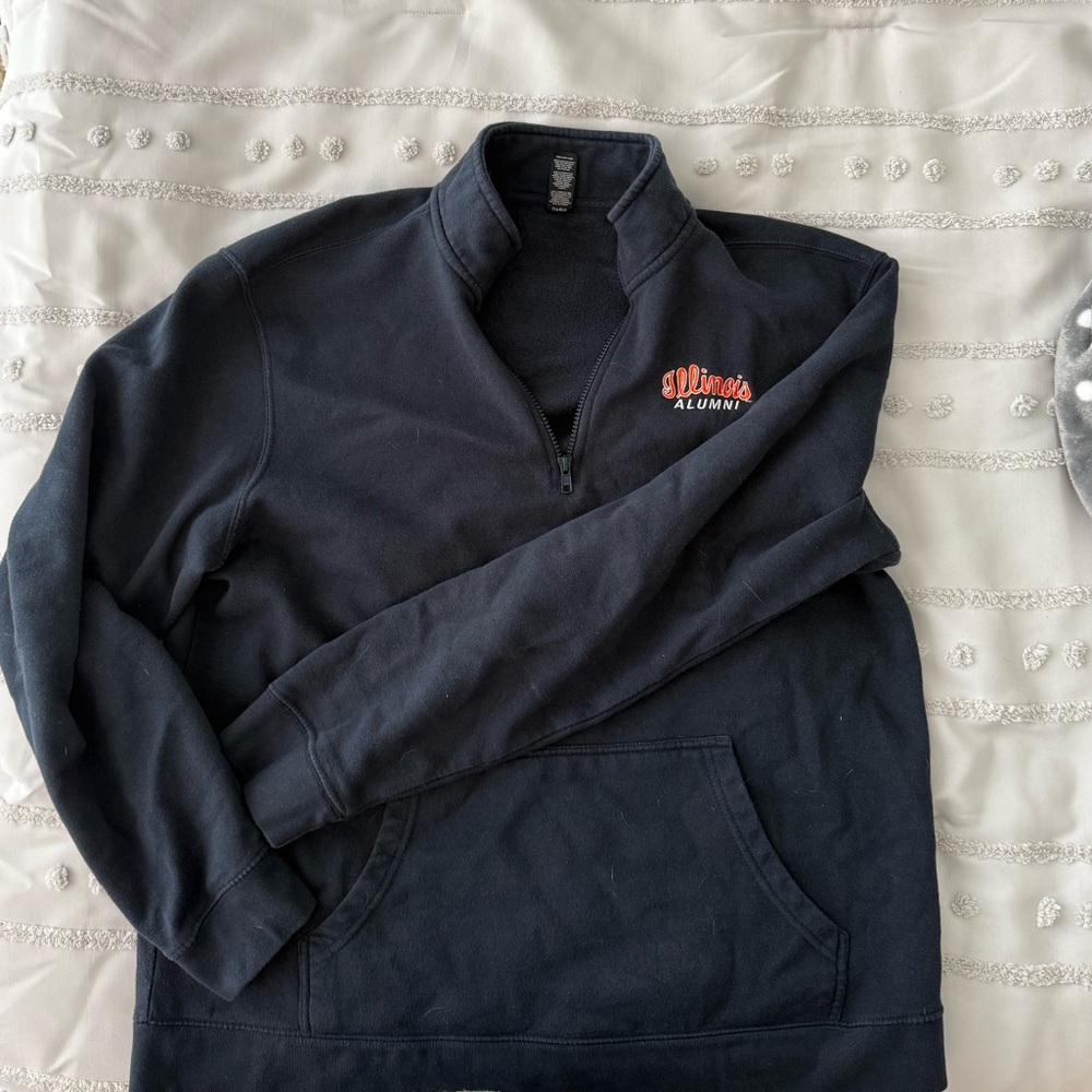 Illinois Alumni Navy Quarter Zip Sweatshirt